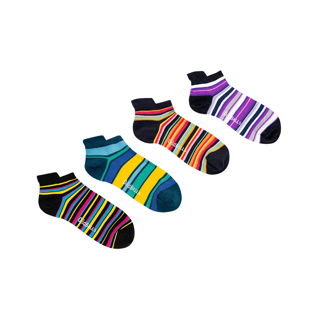 Stripes Bundle - 4 Pack Ankle Sock Bundle